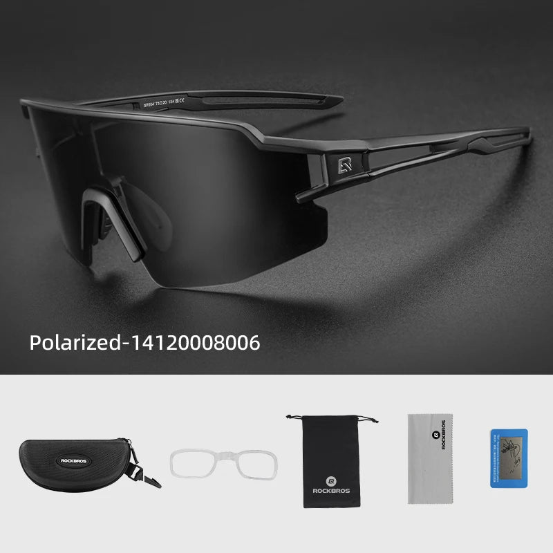 ROCKBROS Photochromic Polarised Cycling Glasses UV400 Lightweight Road MTB Sunglasses