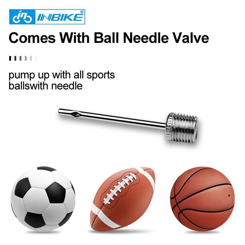 Bike Pump Mini Portable Mountain MTB Bicycle Air Pump Basketball Foldable Inflator Pump
