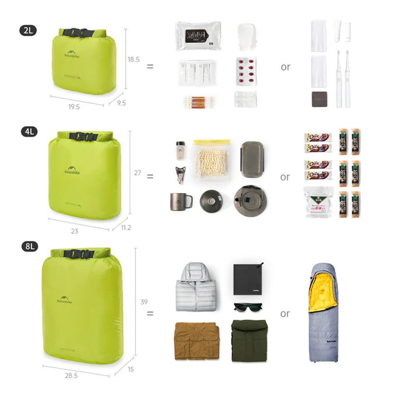 CNK2550XB012 Waterproof Compression Storage Bag Ultralight Travel Packing Organizer 2L–8L