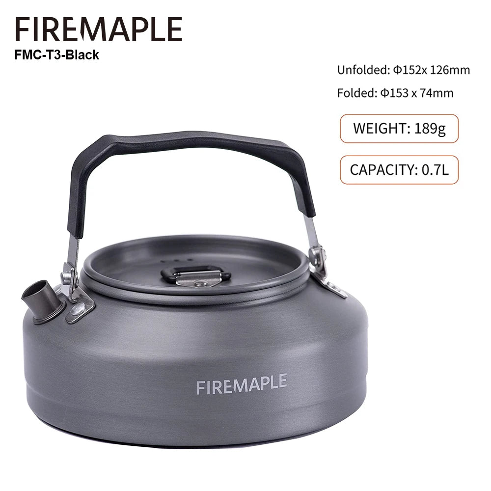 FMC-XT2 Camping Kettle with Heat Exchanger for Hiking, Tea & Coffee 0.8L / 1.3L