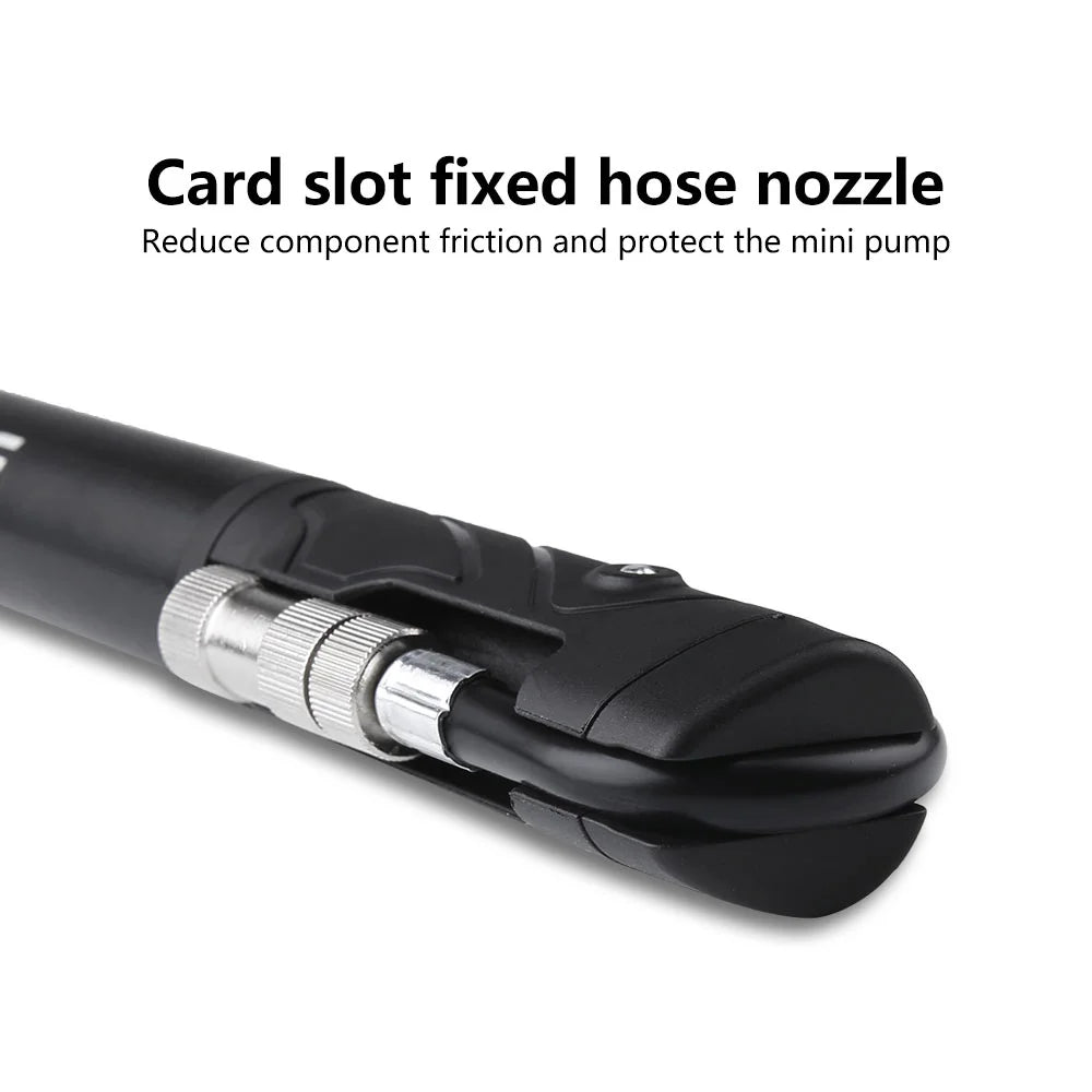 Bicycle Tire Pump Portable Mini Hand Air Sport Plus Gauge Frame Pump - Bike Accessories