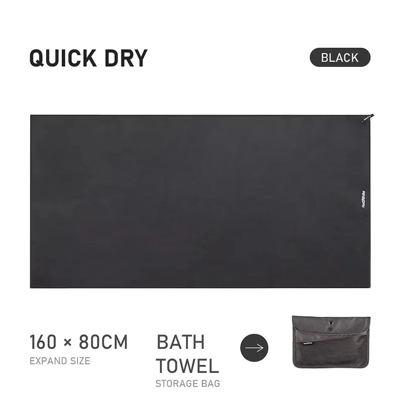 Quick-Drying Ultralight Microfiber Towel Portable Compact Camping Swimming Fitness Travel NH20FS009