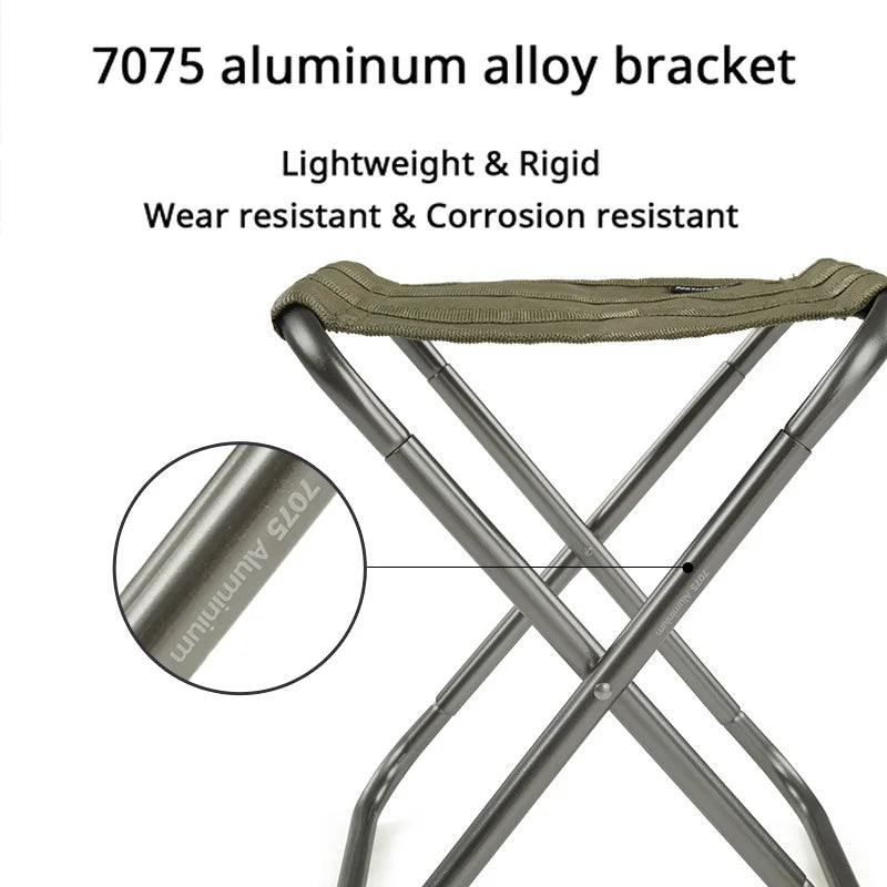 Lightweight Aluminium Outdoor Camping Stool Folding Portable Fishing Hiking Seat NH17Z012-L