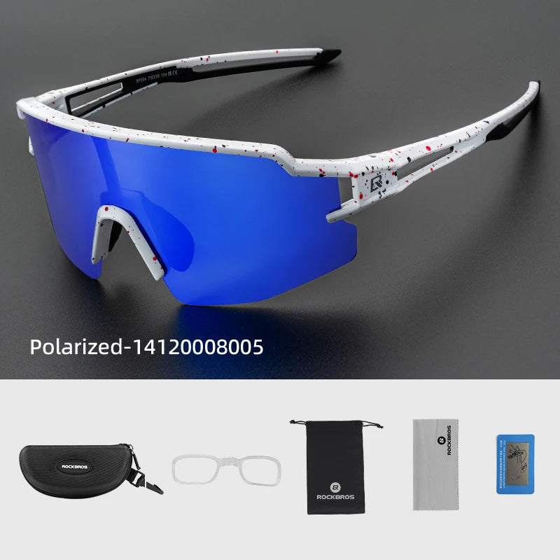 ROCKBROS Photochromic Polarised Cycling Glasses UV400 Lightweight Road MTB Sunglasses