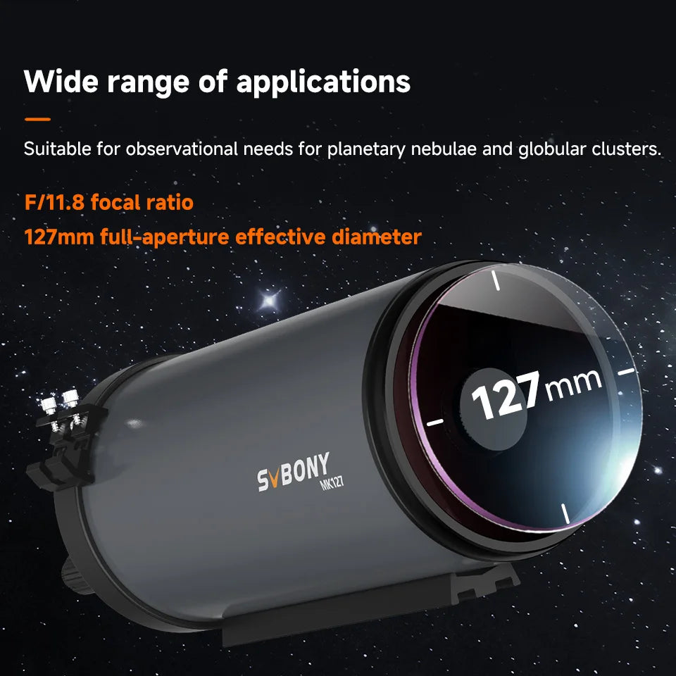 MK127 Maksutov-Cassegrain Telescope OTA 127mm f/11.8 with 0.65x Focal Reducer