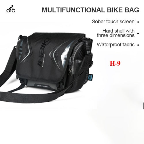 Waterproof Bike Bag Large Capacity Handlebar Front Tube Bag Bicycle Pocket Shoulder Backpack