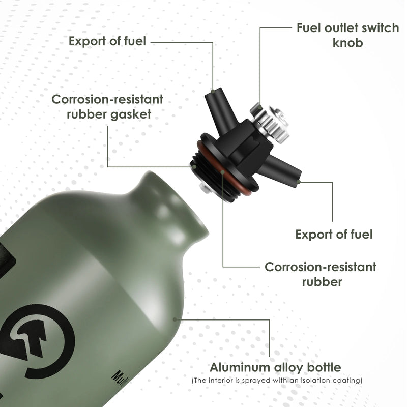 CAMPST Portable liquid Fuel Bottle Aluminum Gasoline Kerosene Alcohol Spare Storage Can 0.5L/1L
