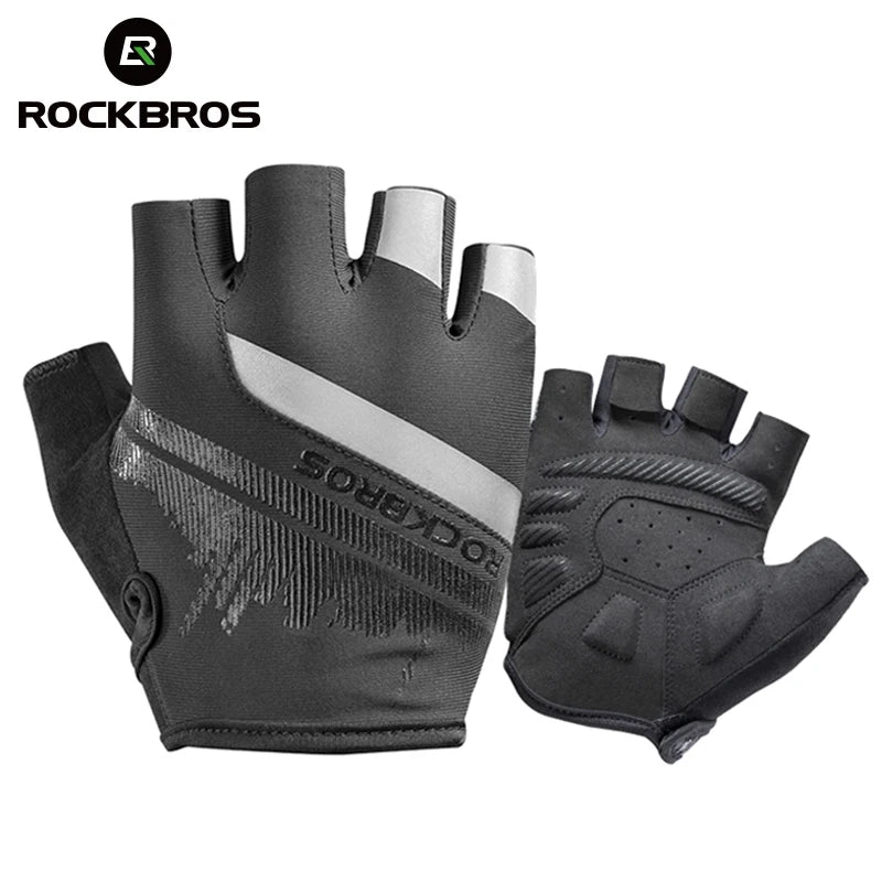 ROCKBROS Half Finger Cycling Gloves Shockproof Breathable MTB Road Bike Gloves