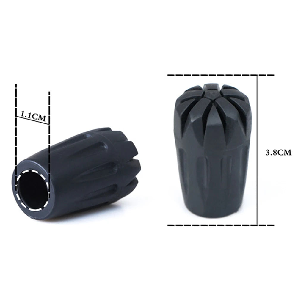 8-Pack Rubber Trekking Pole Tips – Durable Replacement Caps for Hiking Sticks & Walking Canes
