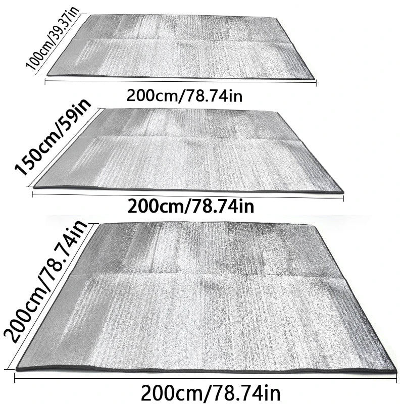 Outdoor Aluminium Foil Moisture-Proof Mat Waterproof Foldable Camping Picnic Tent Ground Sheet