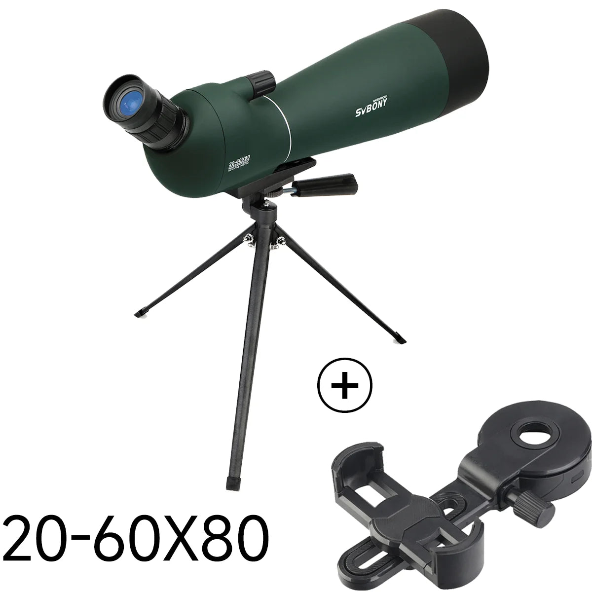 SVBONY SV28 Spotting Scope – 25-75x FMC BAK4 Zoom Telescope with Tripod for Birdwatching & Shooting