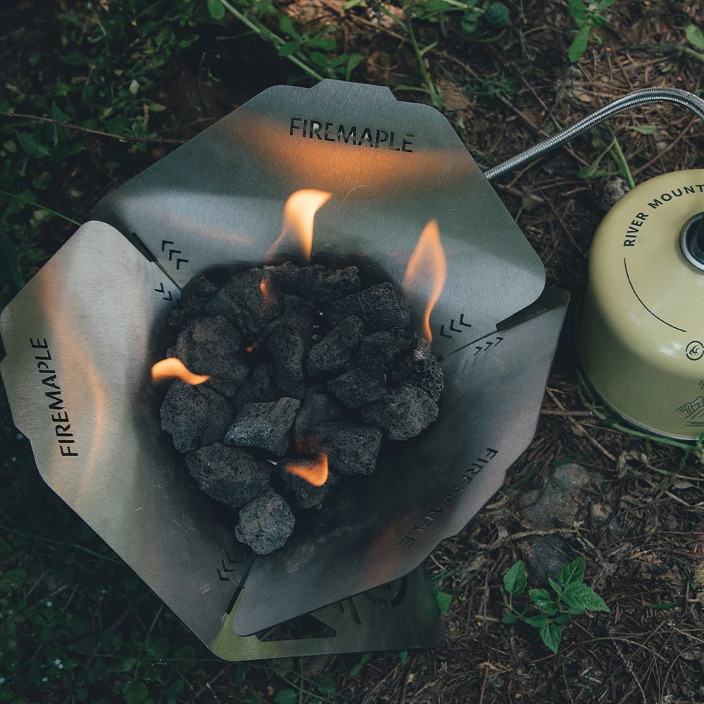 Antarcti Portable Gas Fire Pit 3753BTU Stainless Steel Heater for Camping