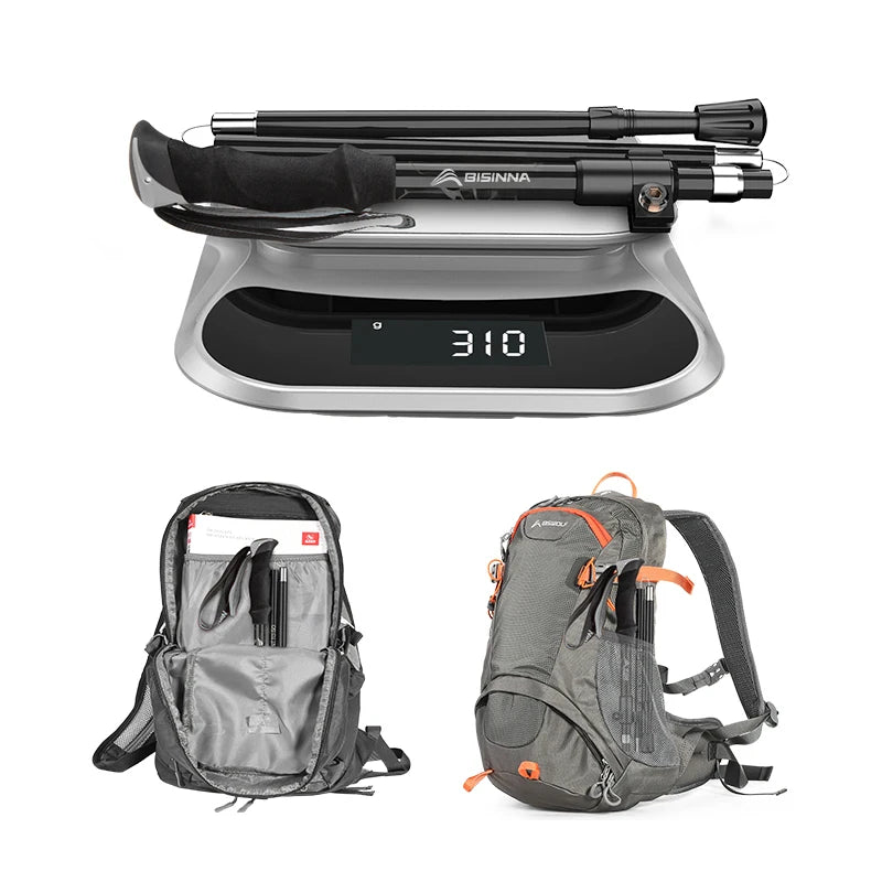 2PCS Ultralight Foldable Trekking Poles – Adjustable Aluminium Walking Sticks with EVA Grip