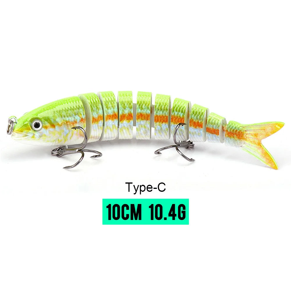 10/14cm Sinking Jointed Swimbait Lure with Treble Hooks – 6/7/8 Segment Crankbait