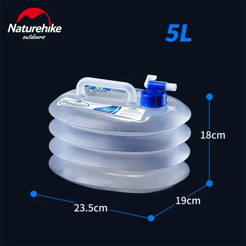 NH14S002-T Collapsible Water Bucket Foldable Camping Water Storage Bag 10L 15L