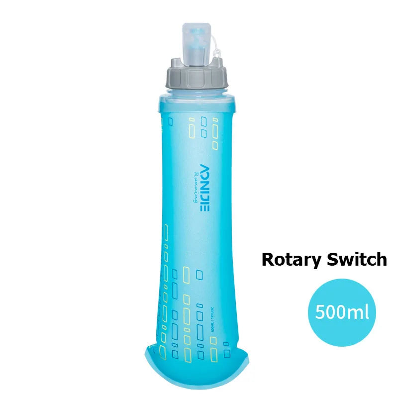 AONIJIE SD24 500ml BPA-Free Soft Flask Water Bottle with Pull or Rotary Switch for Running & Hiking