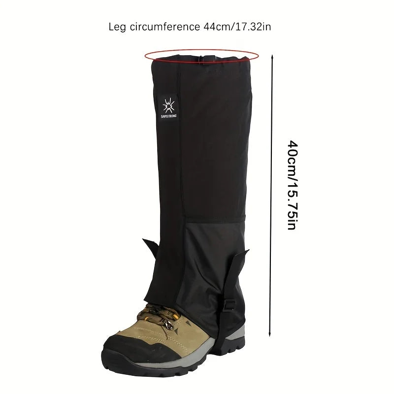 Waterproof Polyester Leg Gaiters – Snow & Sand Protection for Hiking, Skiing, and Mountaineering