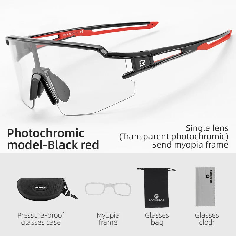 ROCKBROS SP204 Photochromic & Polarized Cycling Glasses UV400 Protection | ROCKBROS