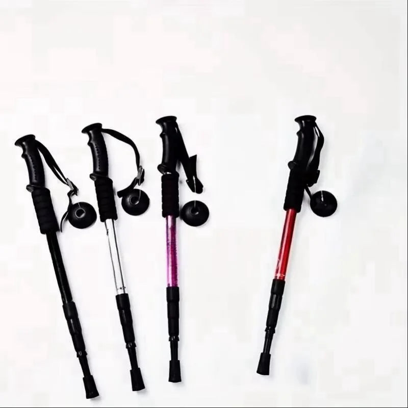 Foldable Shock-Absorbing Trekking Poles – Ultralight Aluminium Hiking Sticks for Camping & Mountains