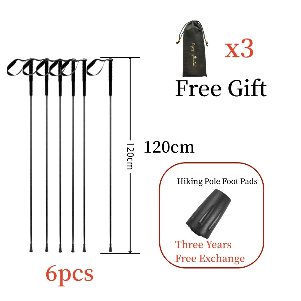 Ultra-Light Carbon Folding Trekking Pole 115g Collapsible Hiking Stick for Walking Mountain Climbing