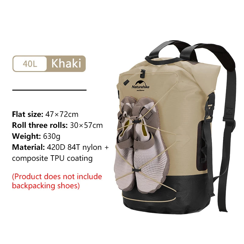 TB03 TPU Wet & Dry Separation Waterproof Bag Outdoor Diving Bags Snorkeling Swimming Trail Rafting