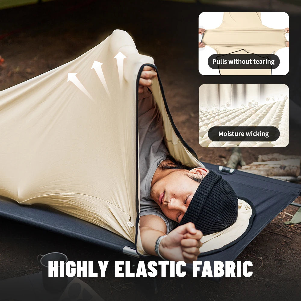 High Elasticity Sleeping Bag Liner Ultralight Portable Mummy Travel Sheet Camping Outdoor