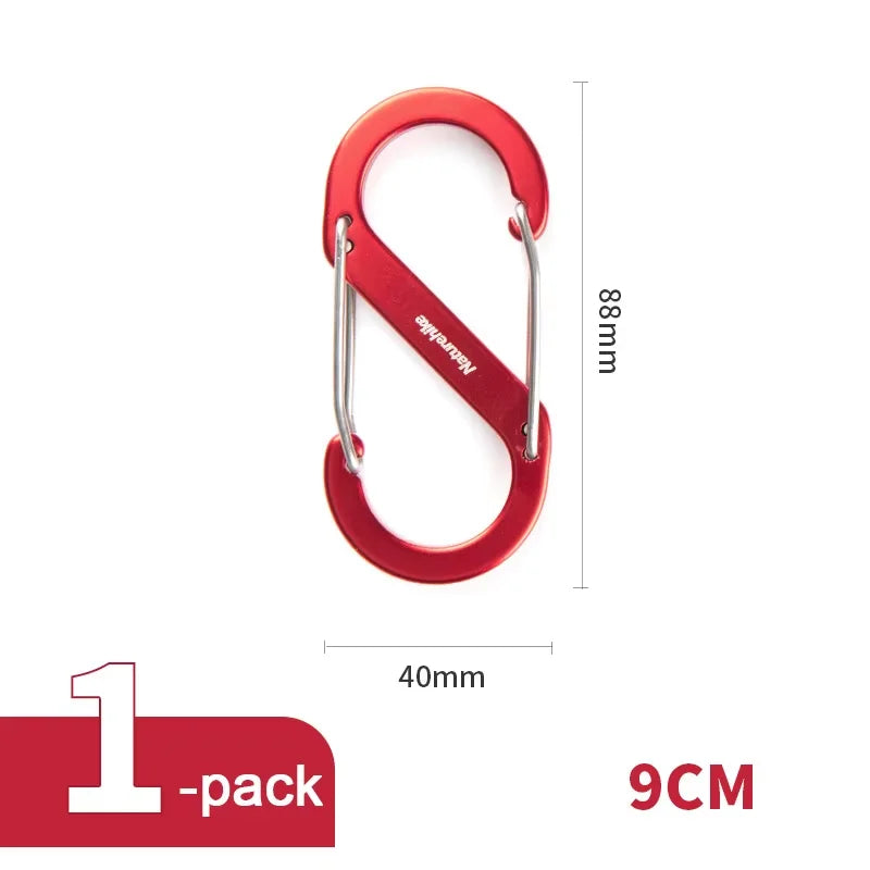NH20GS004 Type-S Aluminium Alloy Hooks Multifunctional Camping Carabiner Utility Clip