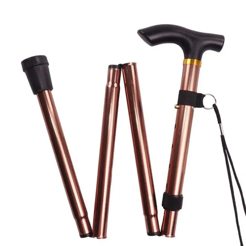 Foldable Telescopic Walking Stick – Lightweight Aluminium Cane for Hiking & Elderly Support