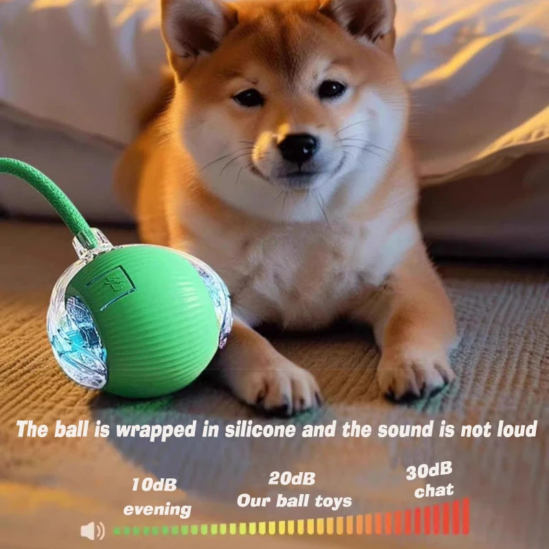 Smart Interactive Dog Ball Toy – Automatic Rolling, Rechargeable & Obstacle-Avoidance Play for Pets