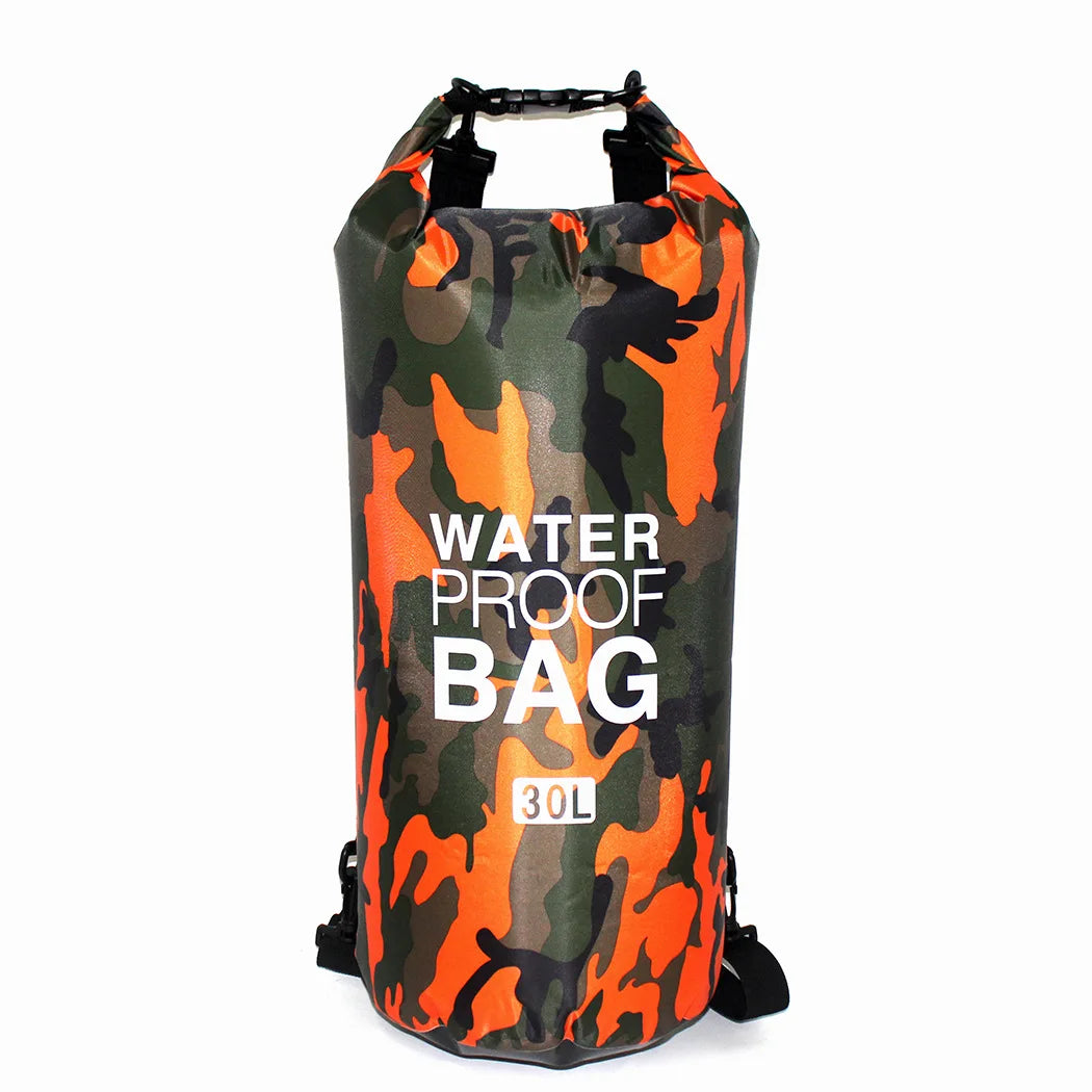 SUNFIELD Camouflage Waterproof Dry Bag Backpack 2L–30L Rafting Swimming Trekking Sack