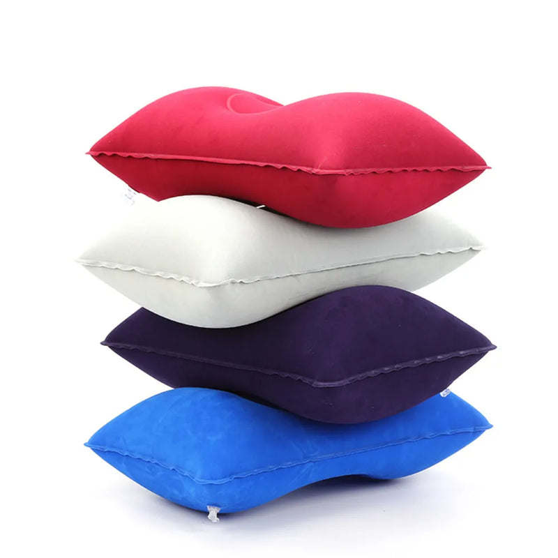 Air Pillows Head Rest Travel Pillow Portable Ultralight Inflatable PVC Nylon Square Pillow