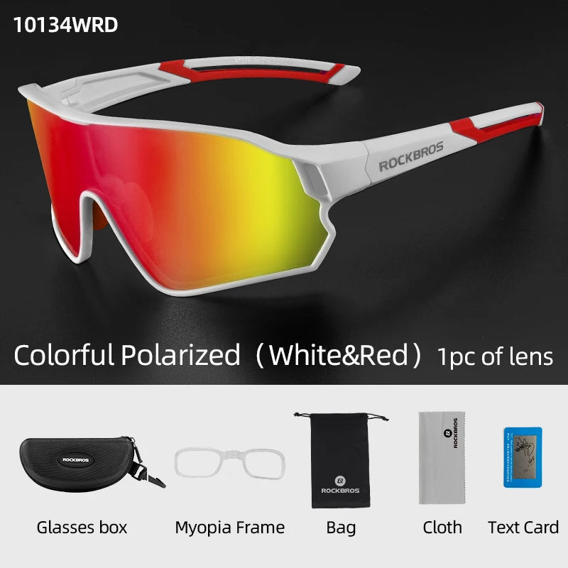 ROCKBROS Polarized Cycling Glasses UV400 Sun Protection – Unisex MTB Road Bike Sports Sunglasses