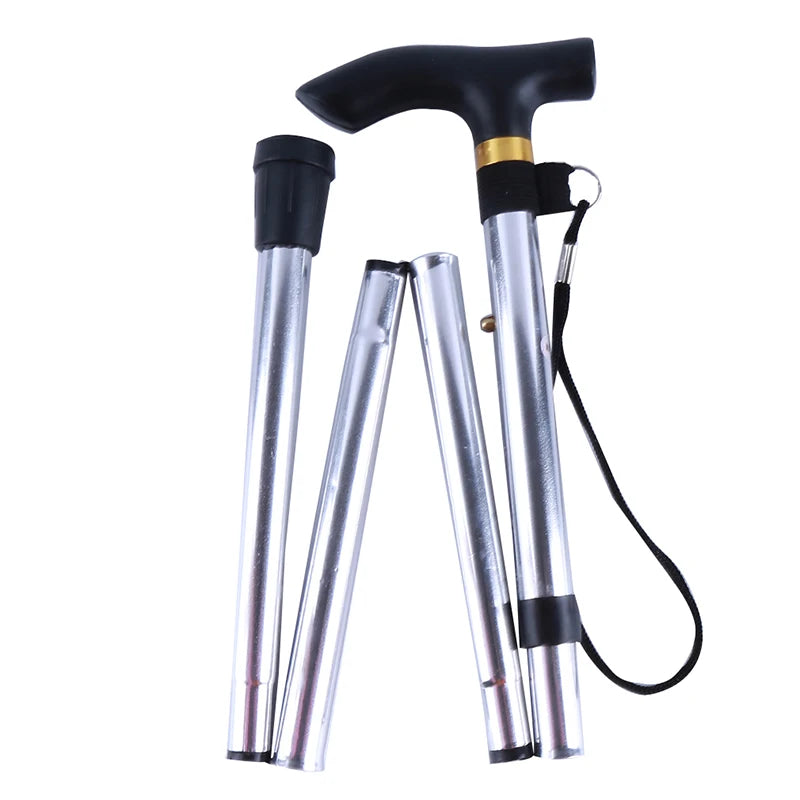 Foldable Telescopic Walking Stick – Lightweight Aluminium Cane for Hiking & Elderly Support