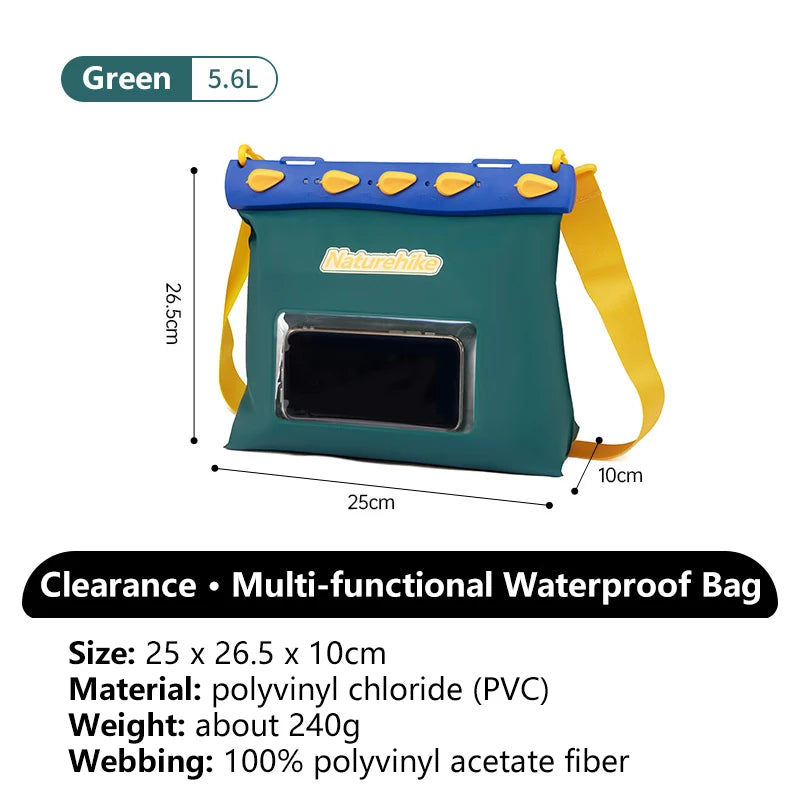 Clearance Waterproof Bag Touchscreen Dry Bag Swimming Beach Rafting Diving Outdoor Shoulder Pack