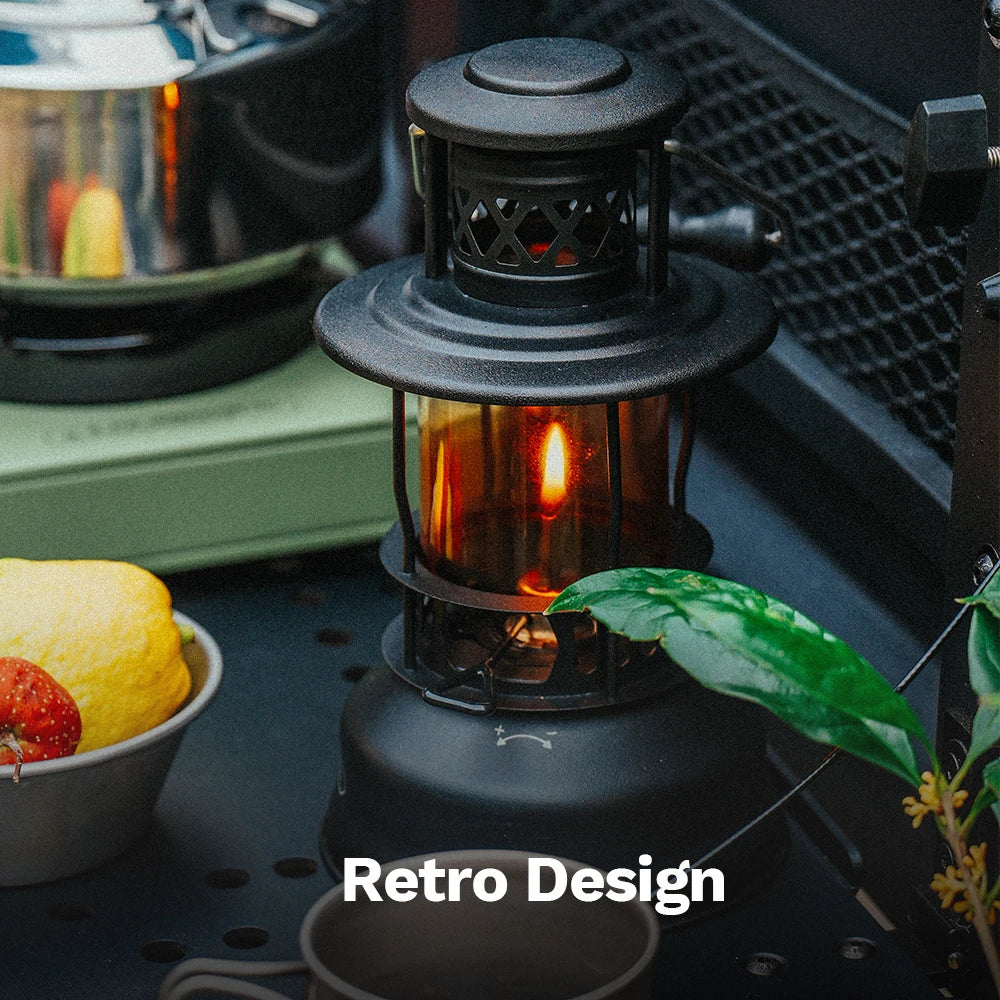 Fire-Maple Voyager Oil-Burning Lantern – Retro Kerosene Camp Light, 400ml Capacity