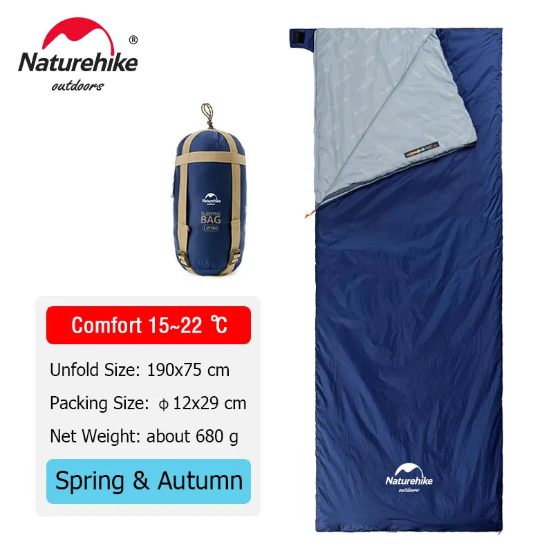 Naturehike LW180 Sleeping Bag Ultralight Cotton Sleeping Bag Spring Summer Sleeping Bag