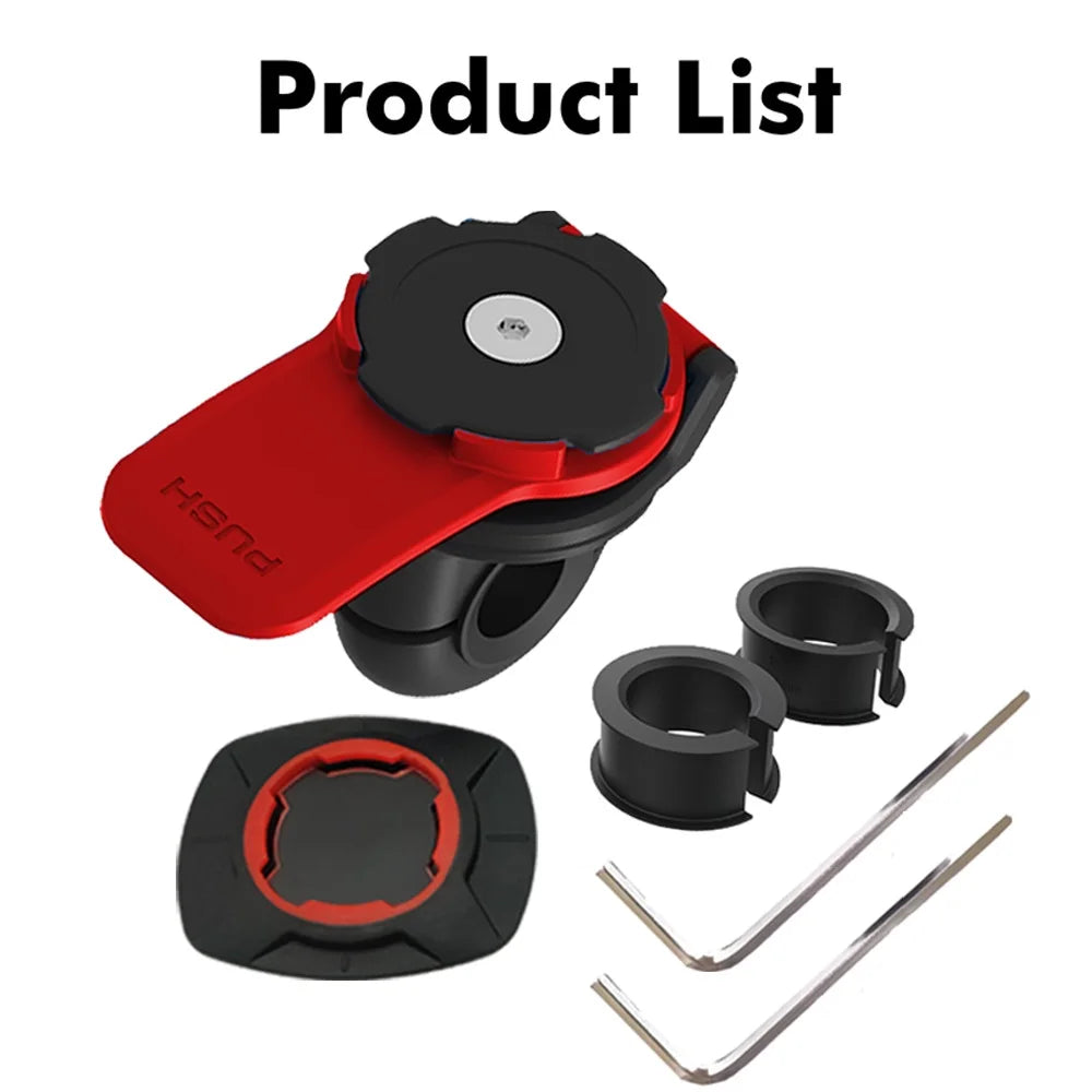 Anti-Shake Motorcycle Phone Holder with Vibration Damper and Self-Lock Mount