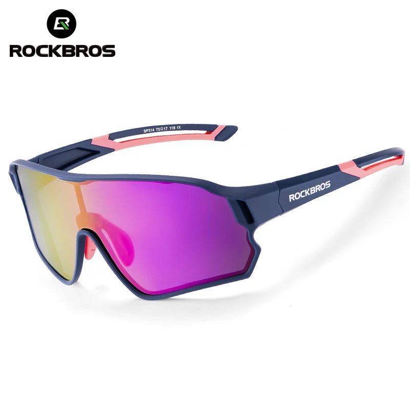 ROCKBROS Kids Photochromic Polarised Cycling Sunglasses UV400 Lightweight Bike Glasses