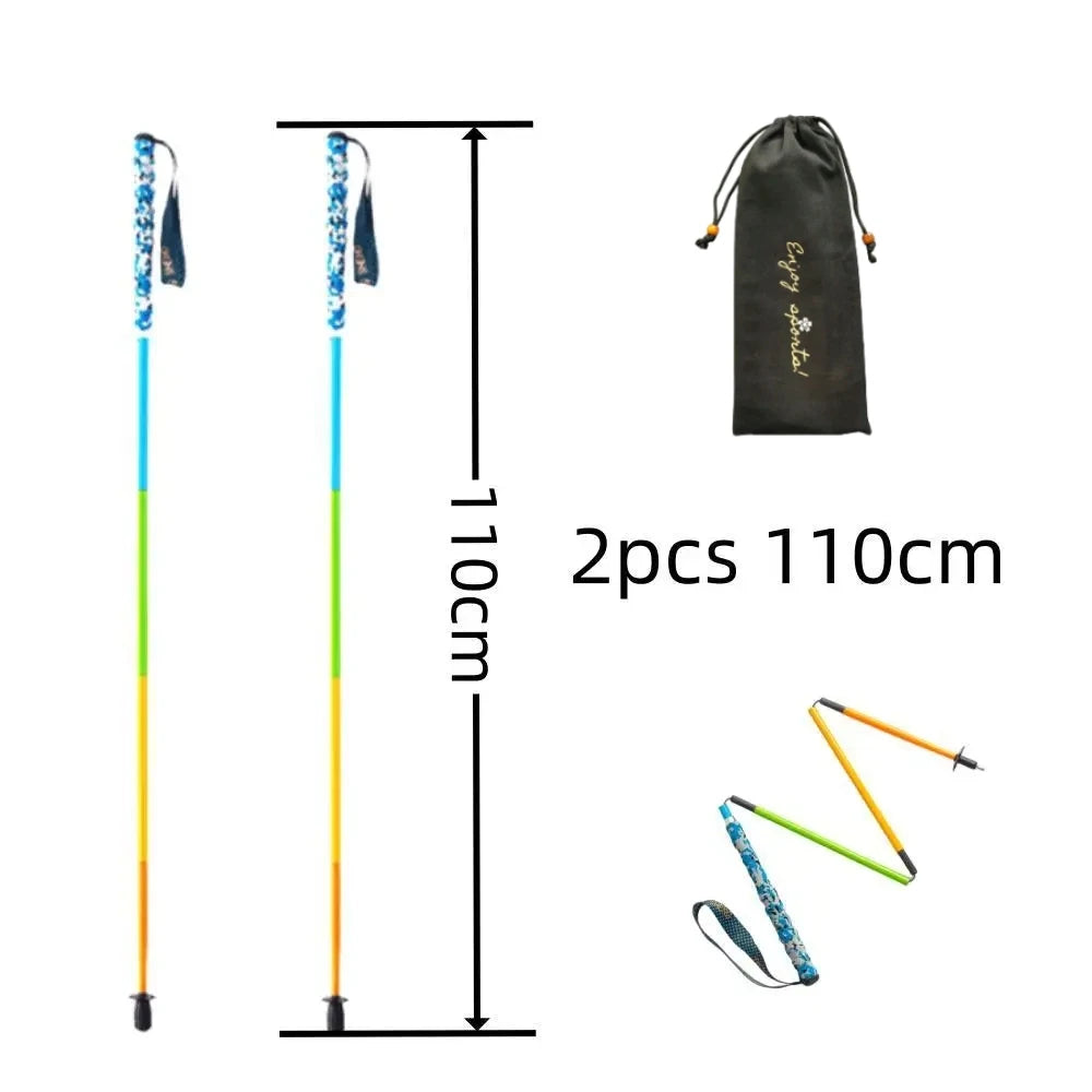 Ultra-Lightweight Foldable Carbon Fiber Trekking Poles – Hiking Sticks for Mountain Climbing/Walking