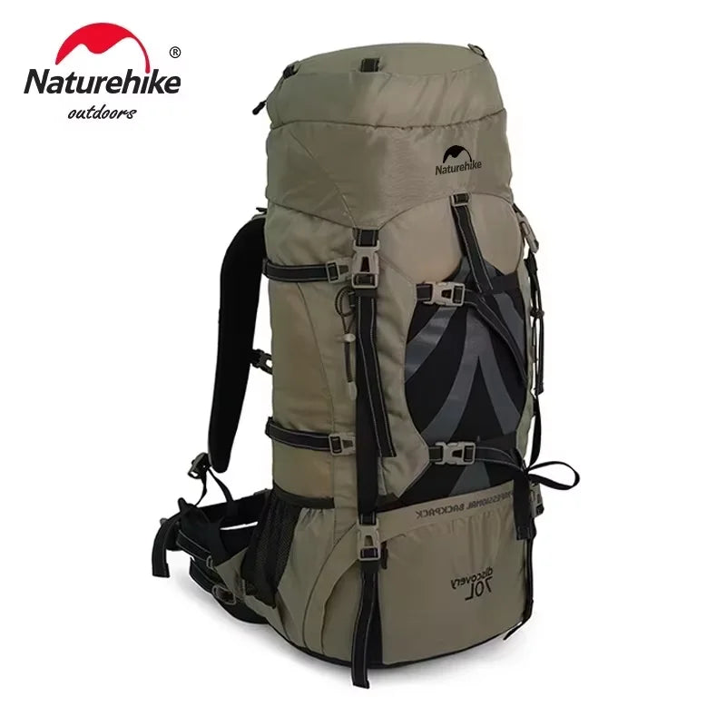 NH70B070-B 70L Hiking Backpack Large Capacity Mountaineering Camping Travel Pack