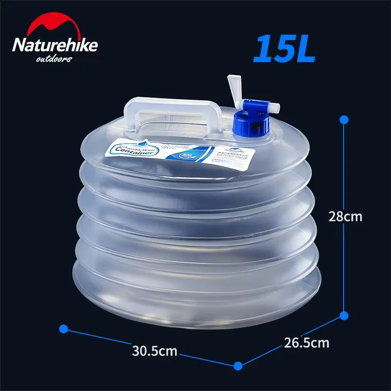 NH14S002-T Collapsible Water Bucket Foldable Camping Water Storage Bag 10L 15L