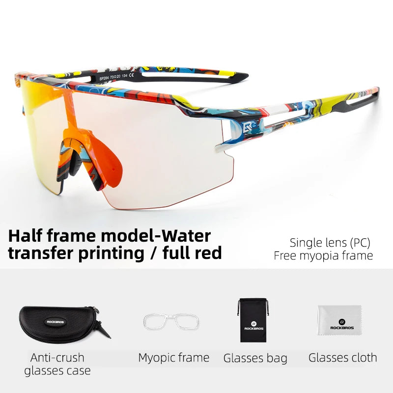 ROCKBROS SP204 Photochromic & Polarized Cycling Glasses UV400 Protection | ROCKBROS