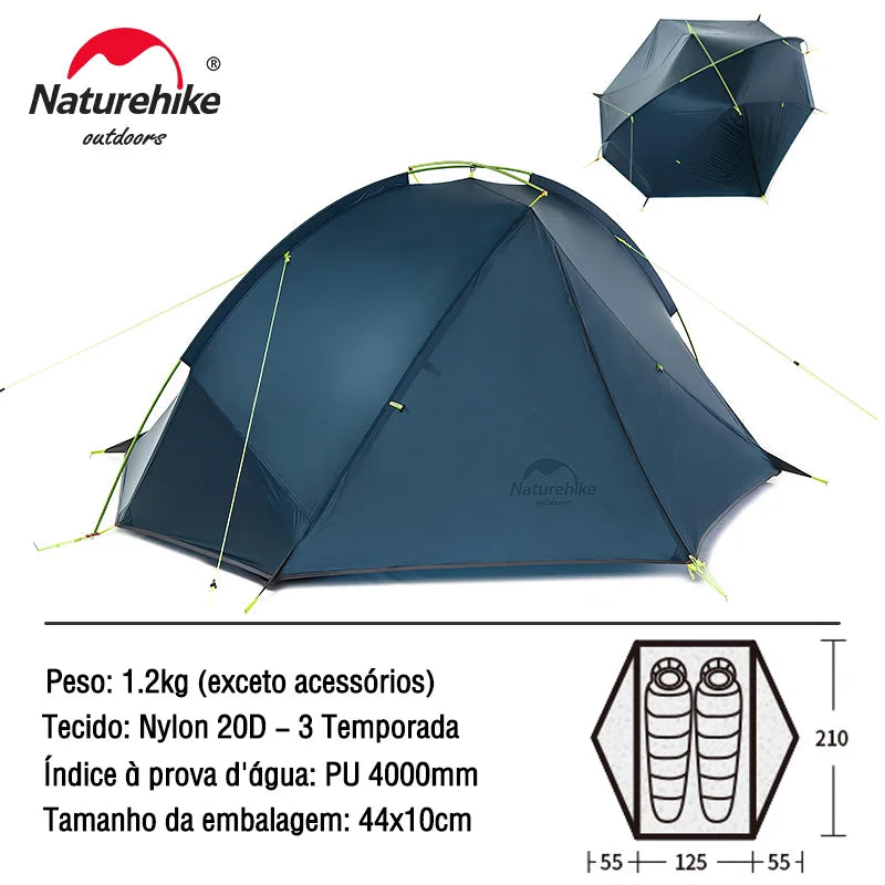 Lightweight Backpacking Dome Tent with Footprint – 1–2 Person (Naturehike Tagar Compatible)