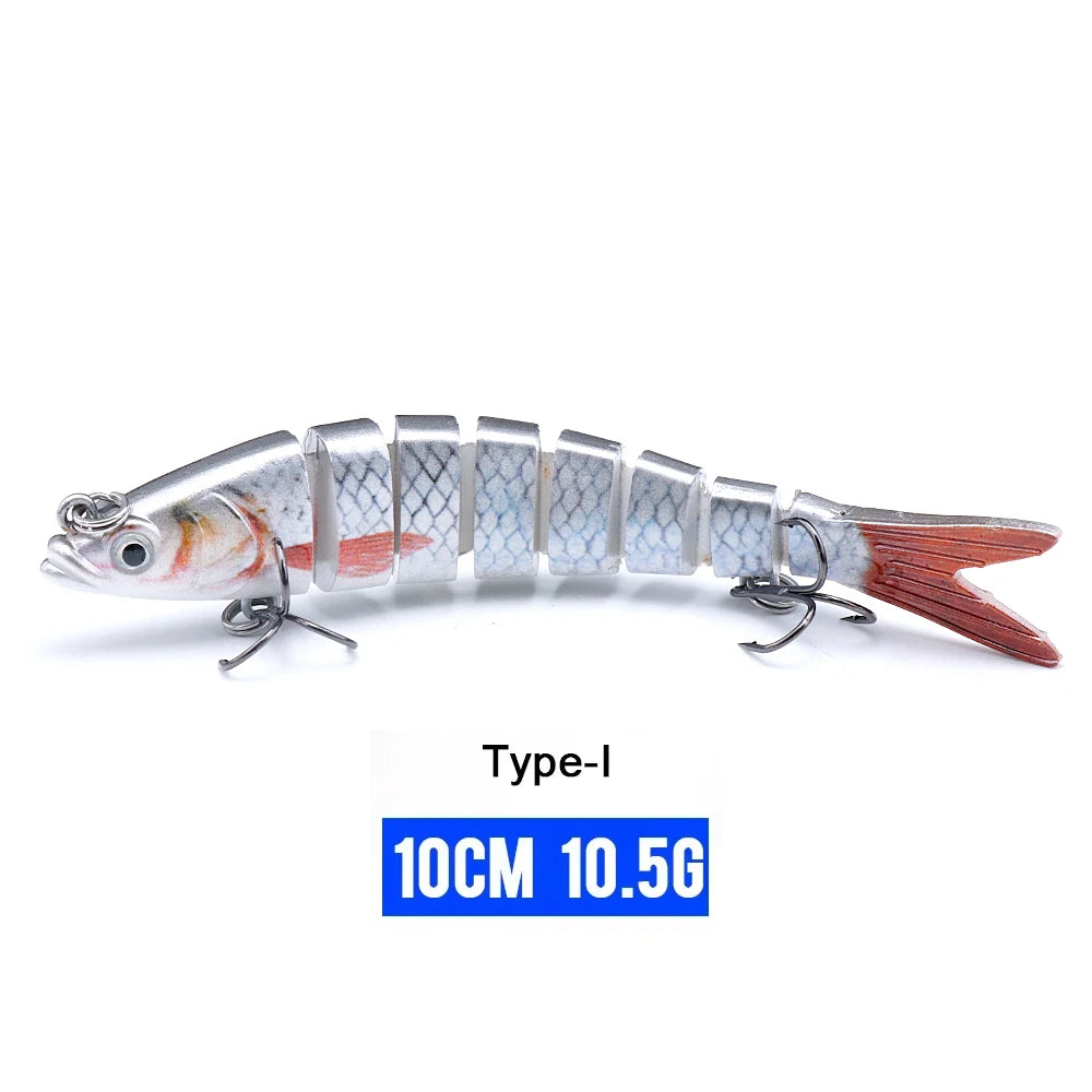 10/14cm Sinking Jointed Swimbait Lure with Treble Hooks – 6/7/8 Segment Crankbait