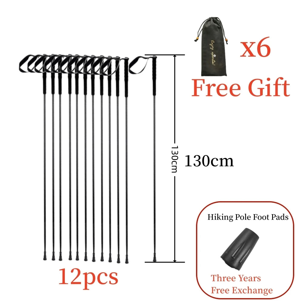Ultra-Light Carbon Folding Trekking Pole 115g Collapsible Hiking Stick for Walking Mountain Climbing