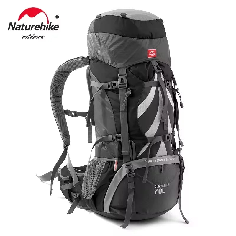 NH70B070-B 70L Hiking Backpack Large Capacity Mountaineering Camping Travel Pack