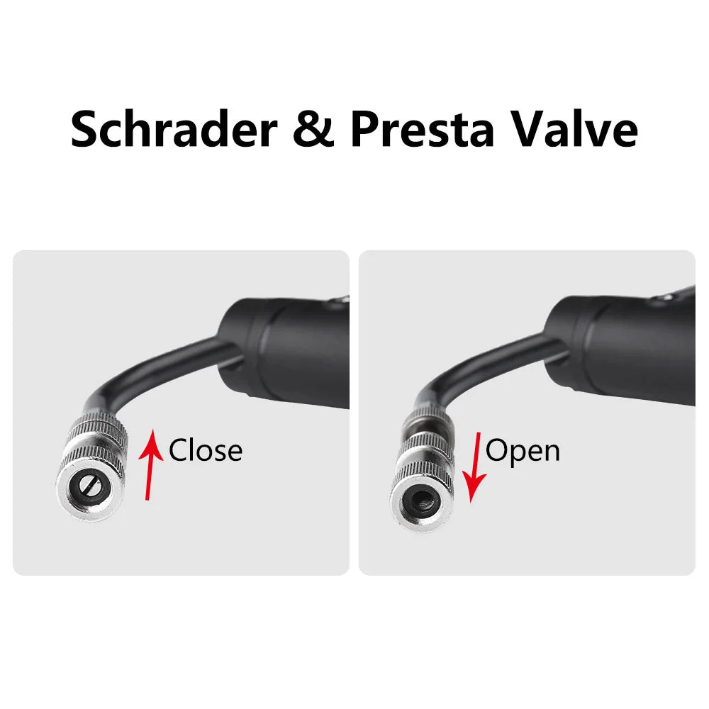 Bicycle Tire Pump Portable Mini Hand Air Sport Plus Gauge Frame Pump - Bike Accessories
