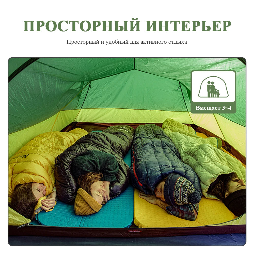 Opalus Ultralight 2–4 Person 4-Season Tunnel Tent – Waterproof Family