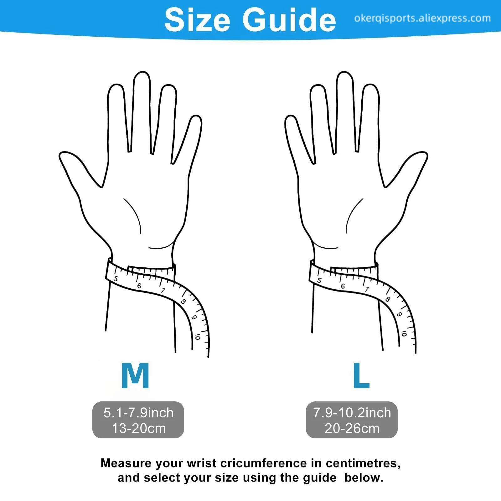 OKERQI Adjustable Wrist Support Brace Fitness Weightlifting Pain Relief Left Right Hand