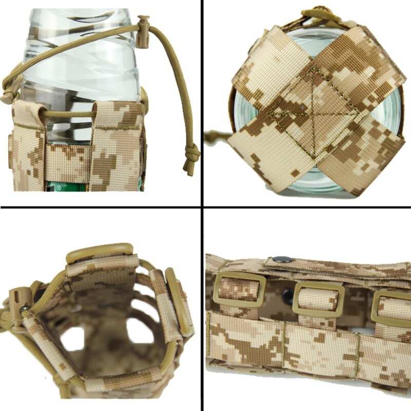 0.5L-2.5L Tactical Molle Water Bottle Pouch Oxford Military Canteen Cover Holster Outdoor Travel